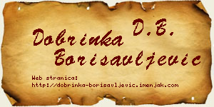 Dobrinka Borisavljević vizit kartica